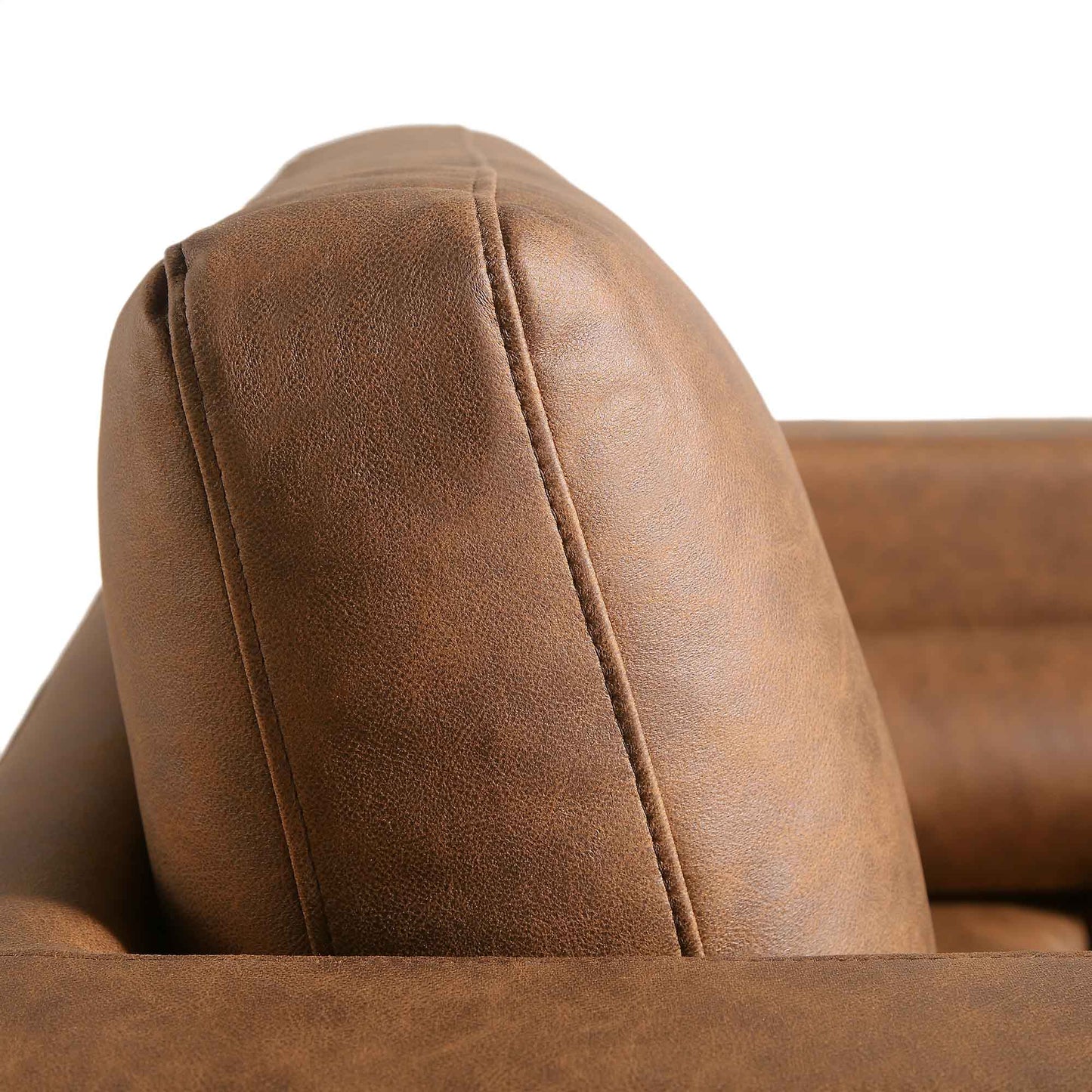 Fauteuil Henrietta, simili-daim beige
