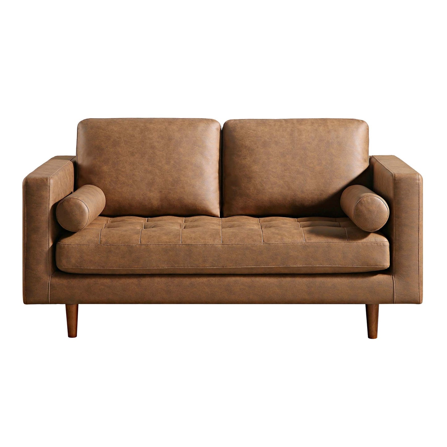 Canapé 2 places Henrietta, simili-daim beige