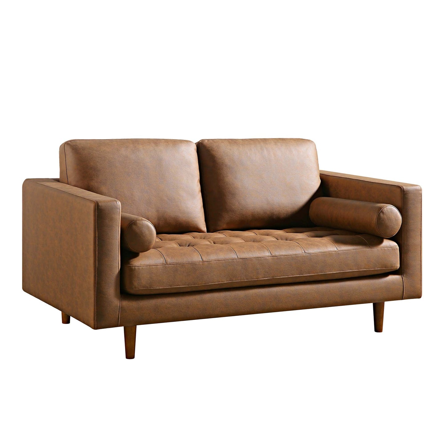 Canapé 2 places Henrietta, simili-daim beige