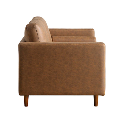 Canapé 2 places Henrietta, simili-daim beige