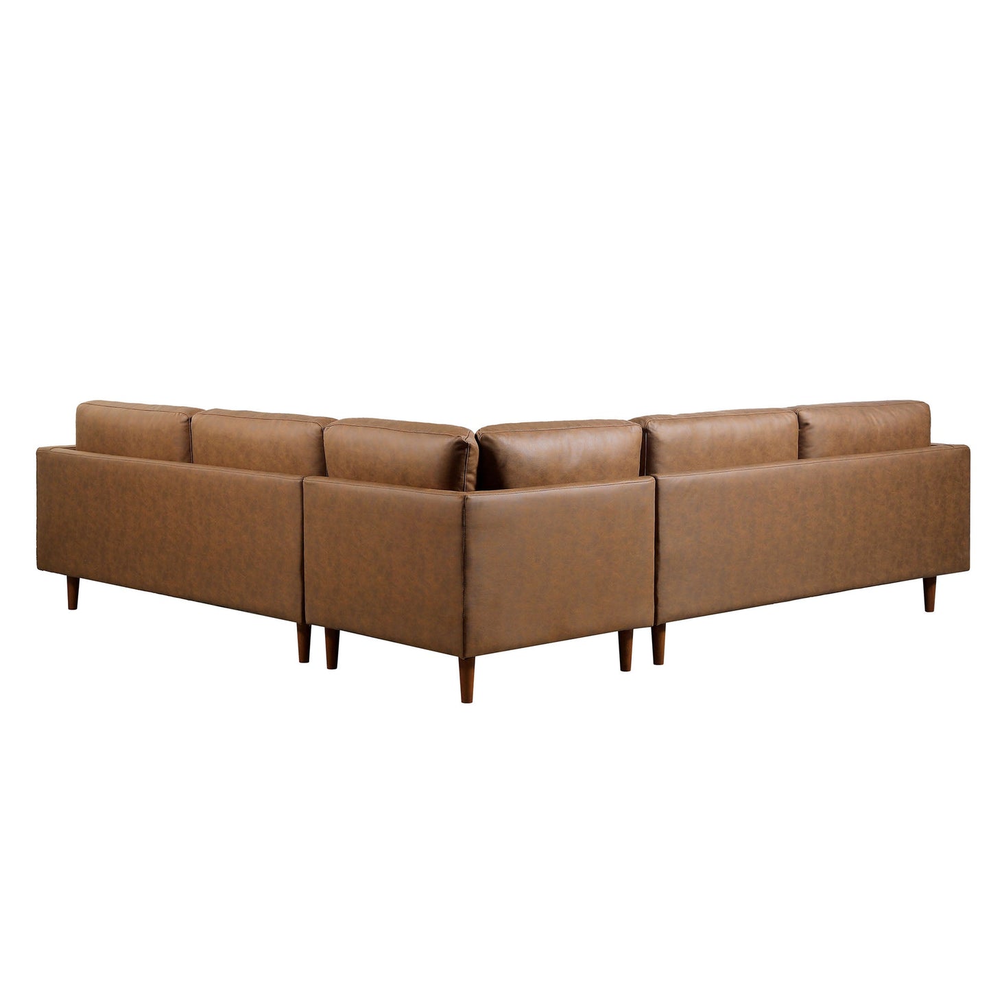 Canapé d'angle 5 places Henrietta, imitation daim beige
