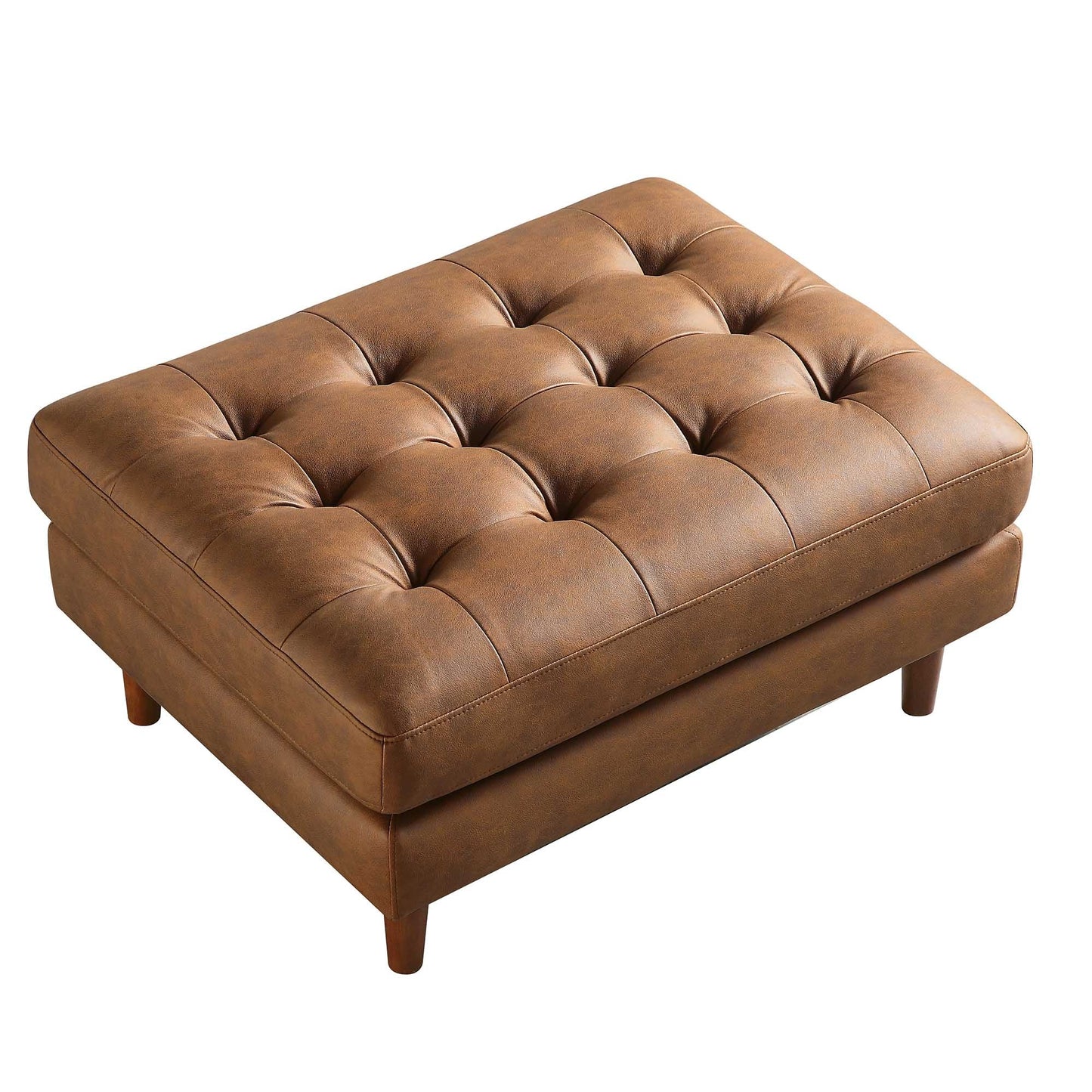 Pouf Henrietta, simili-daim beige