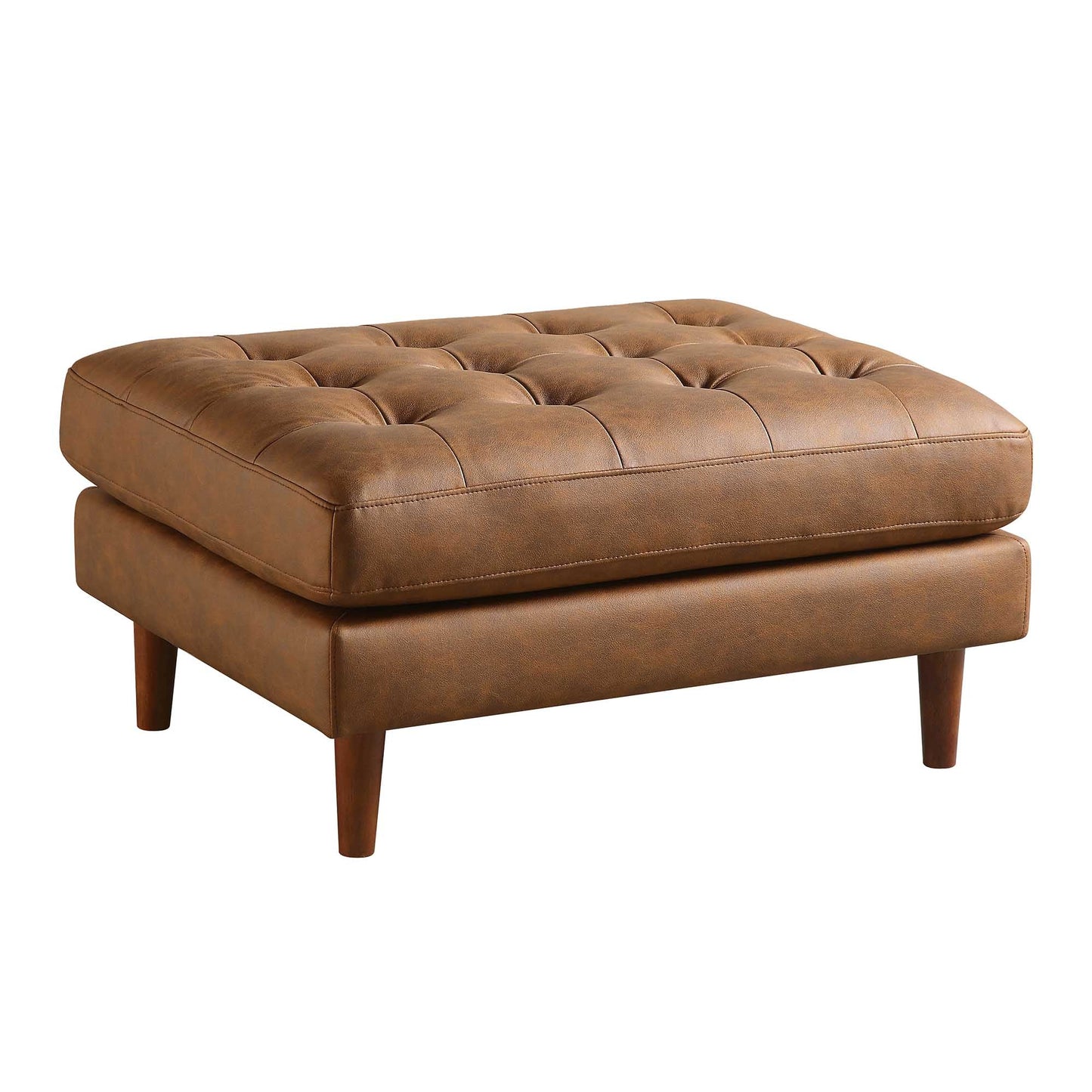 Pouf Henrietta, simili-daim beige