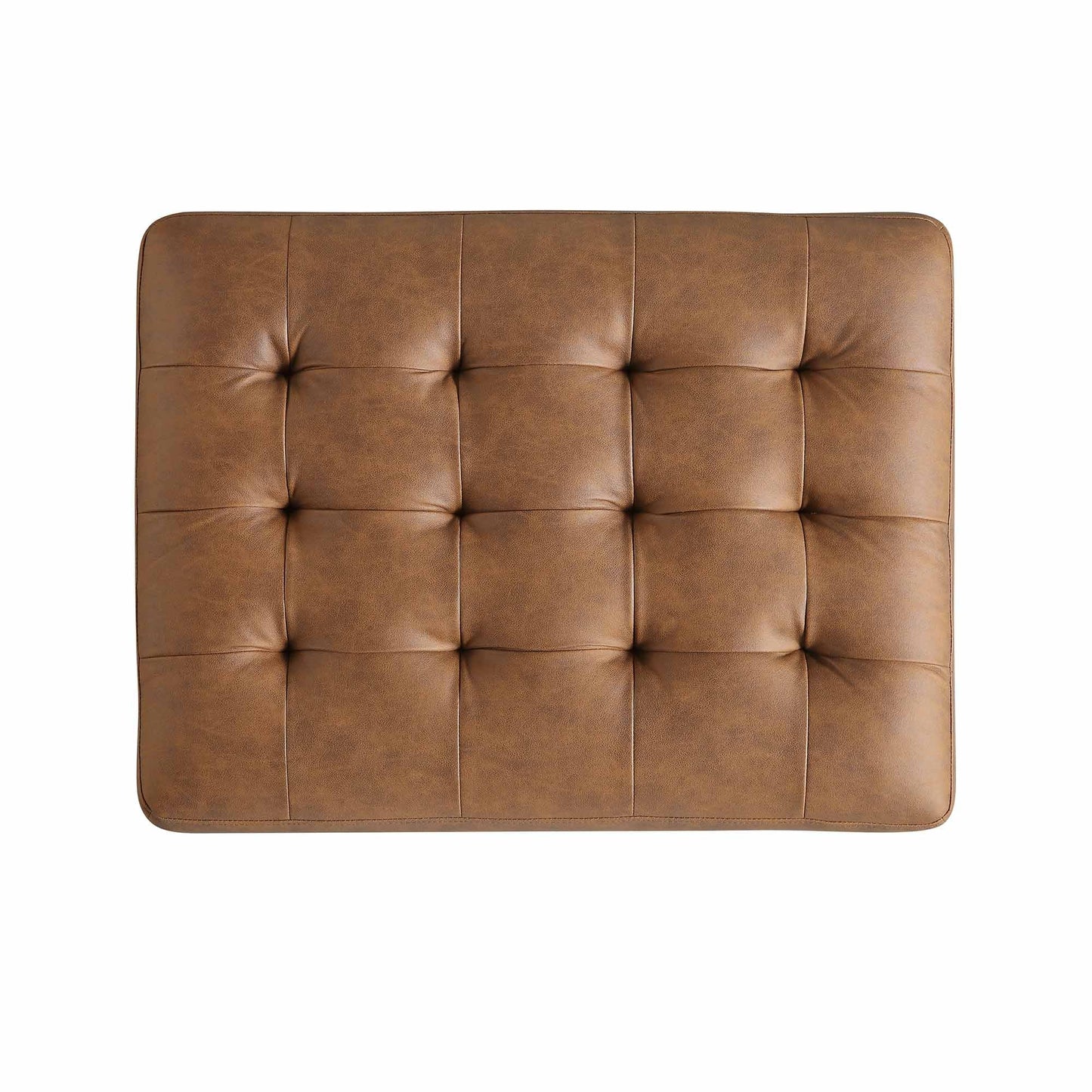 Pouf Henrietta, simili-daim beige