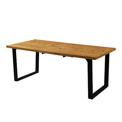 Table à manger extensible BERN 6-8 places en chêne avec pieds en métal