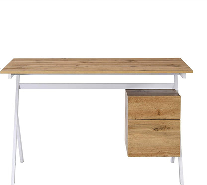 Bureau en chêne Sion avec tiroir et placard