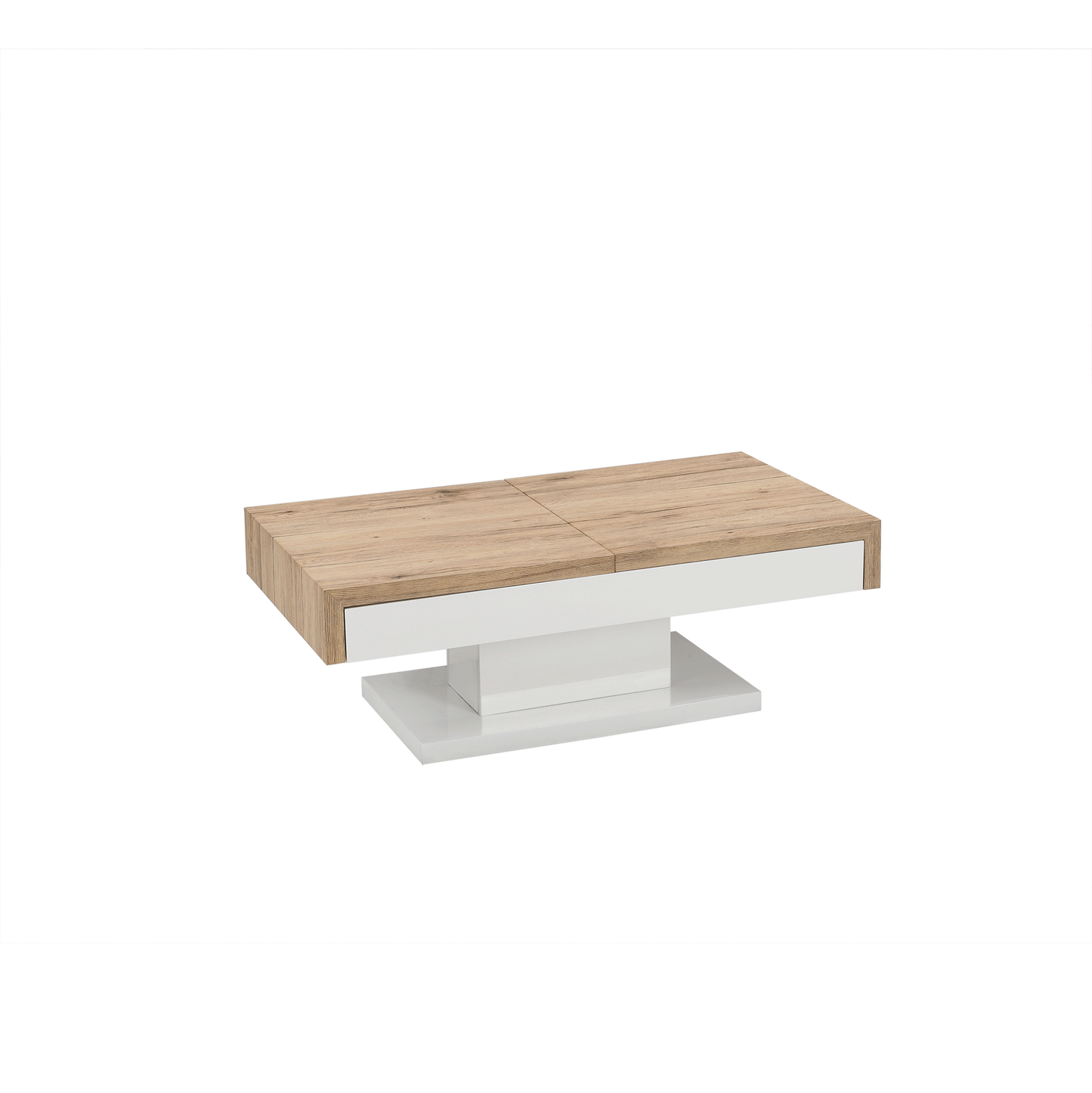 Table basse de rangement coulissante à deux blocs Blythe