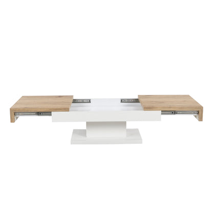 Table basse de rangement coulissante à deux blocs Blythe