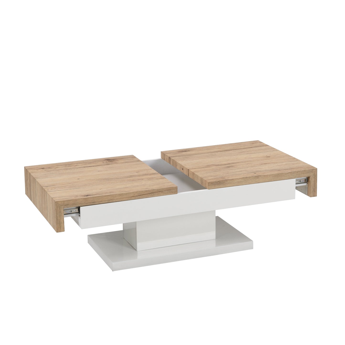 Table basse de rangement coulissante à deux blocs Blythe