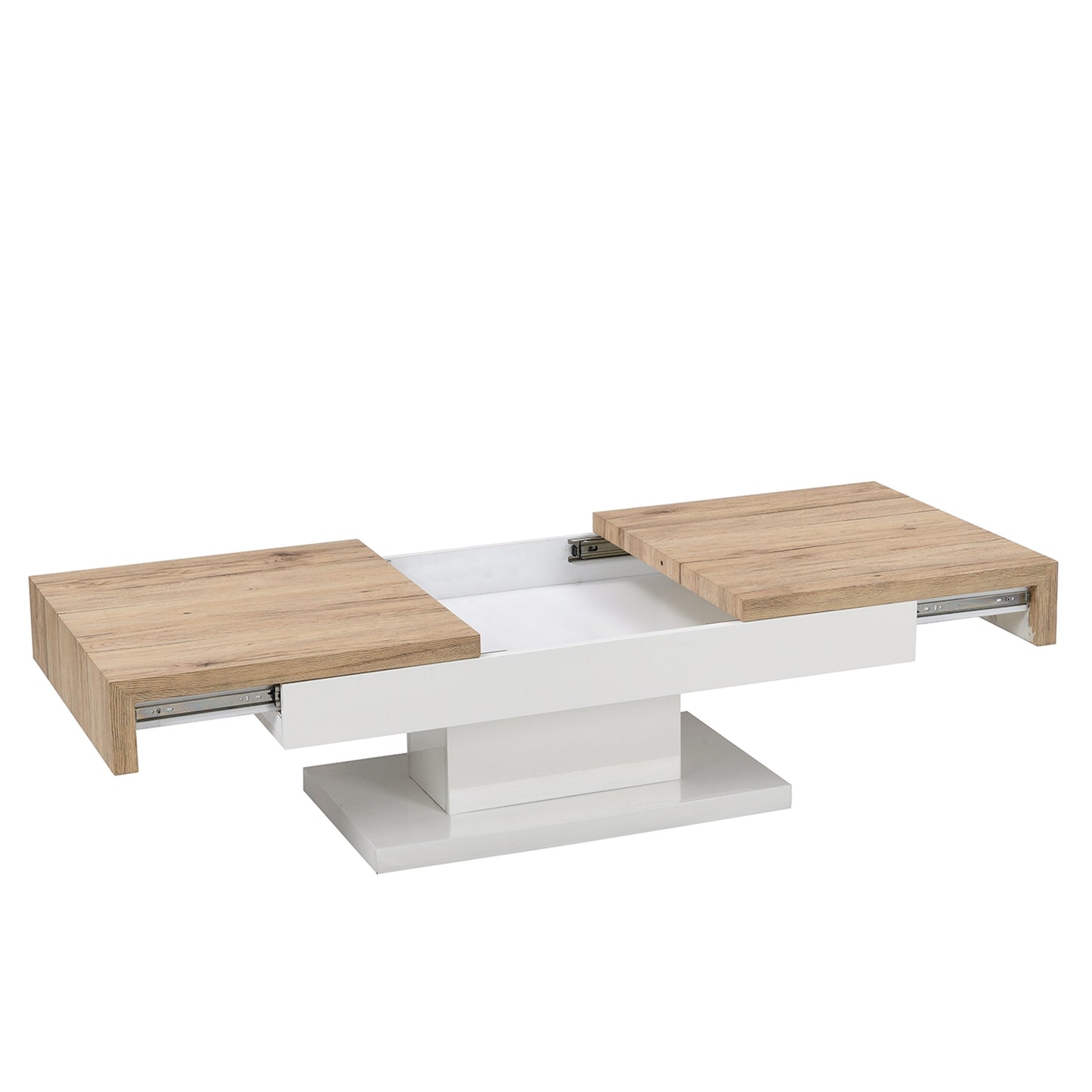 Table basse de rangement coulissante à deux blocs Blythe