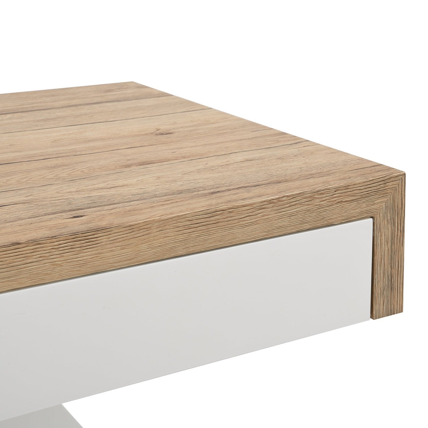 Table basse de rangement coulissante à deux blocs Blythe