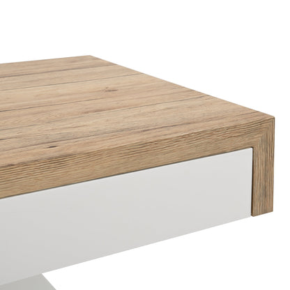 Table basse de rangement coulissante à deux blocs Blythe
