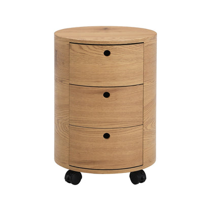 Table de chevet DOLIO Drum Chest 3 tiroirs en chêne