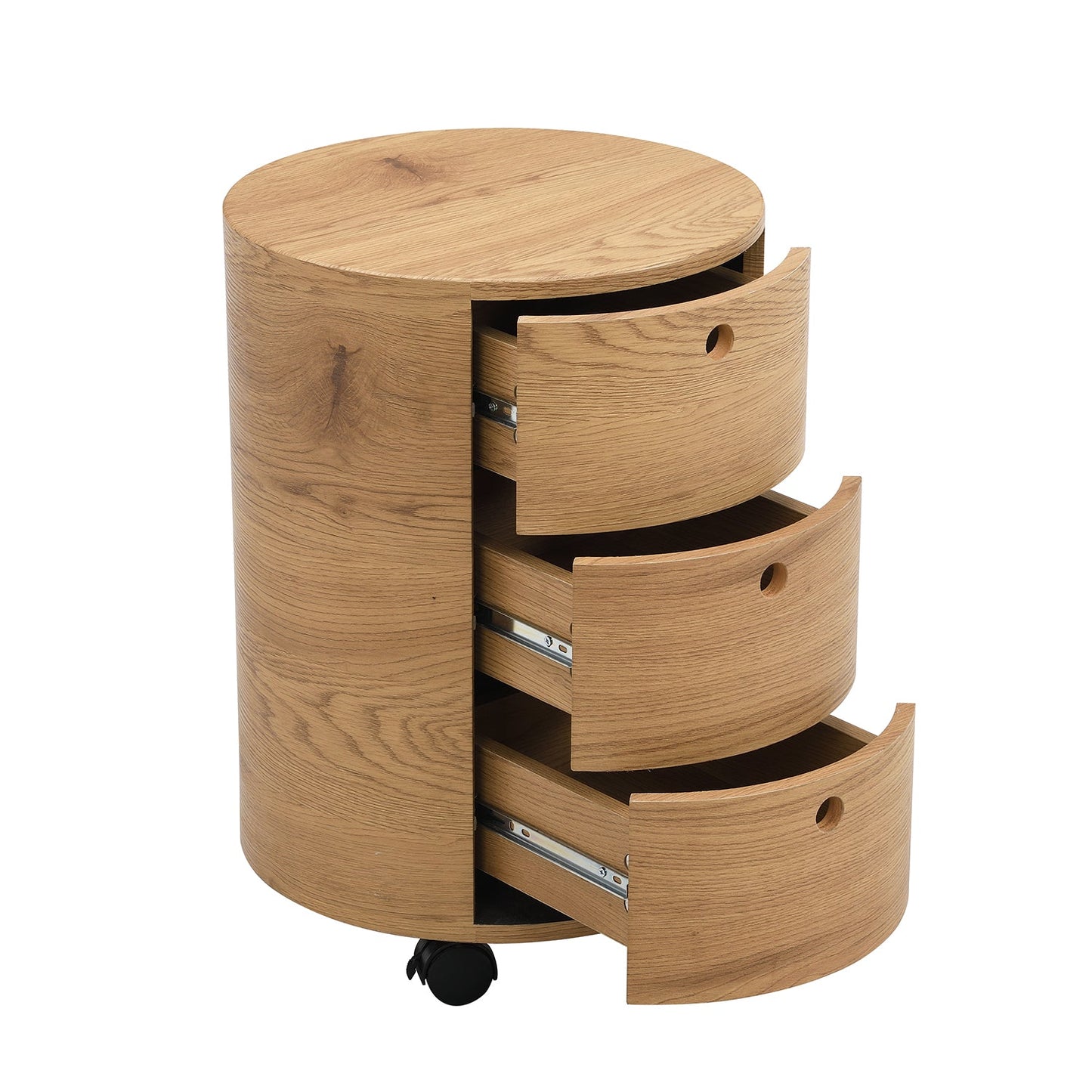 Table de chevet DOLIO Drum Chest 3 tiroirs en chêne