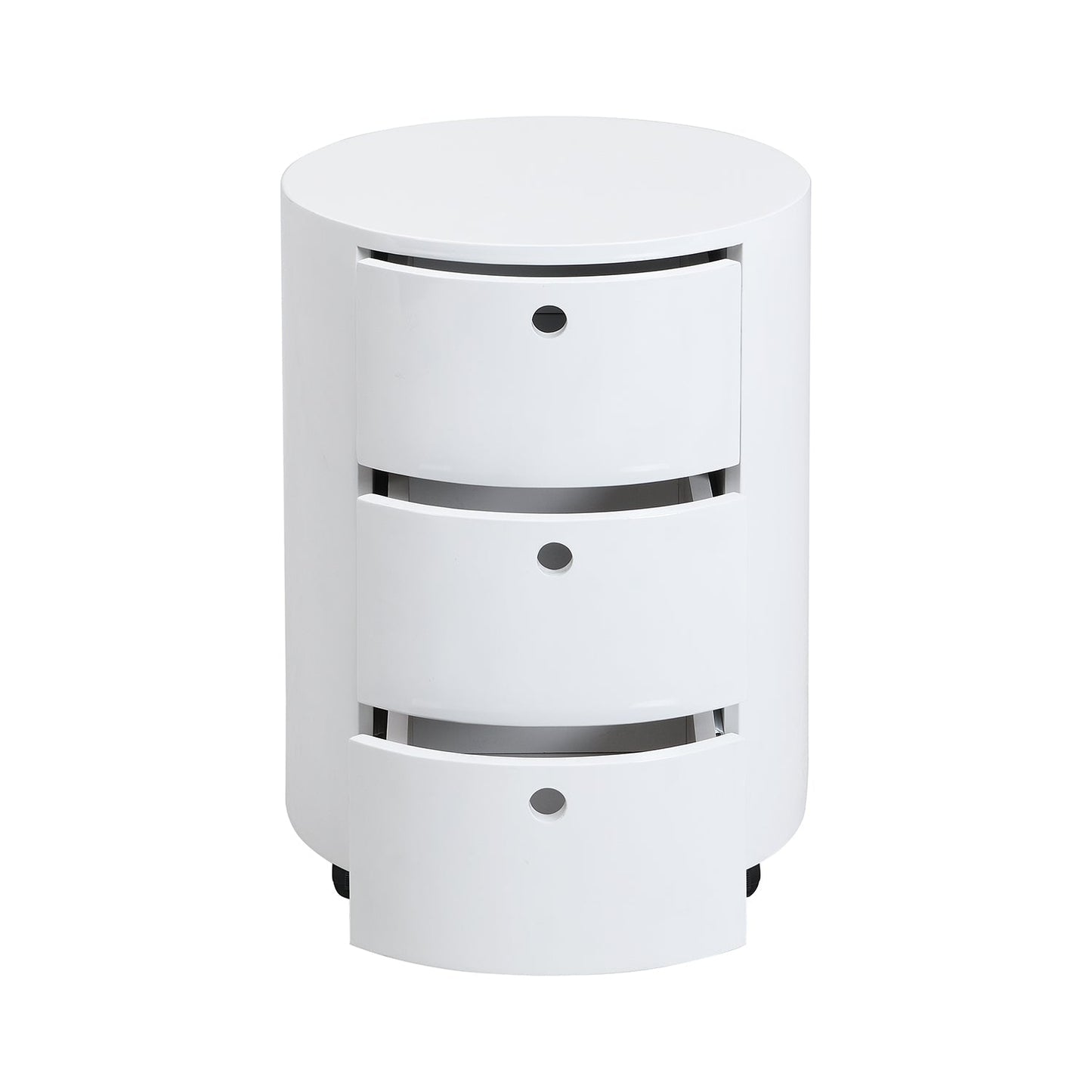 Table de chevet 3 tiroirs Dolio Drum Chest en blanc