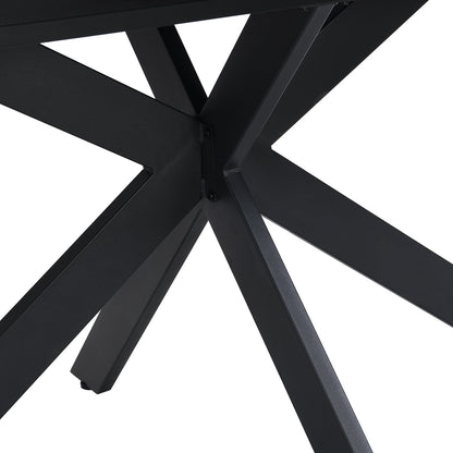 Table à manger extensible en céramique noire Varden