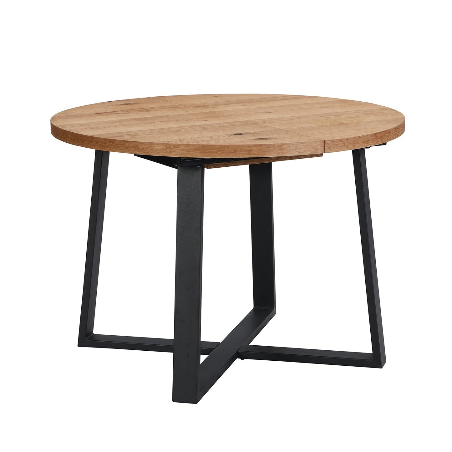 Table à manger ronde extensible BERN avec pieds en métal