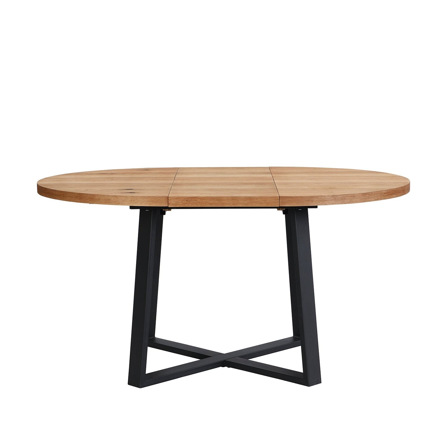 Table à manger ronde extensible BERN avec pieds en métal