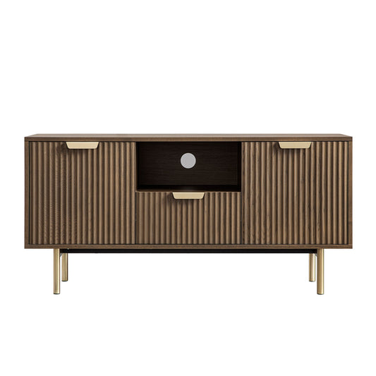 Meuble TV Richmond Ridged, frêne foncé