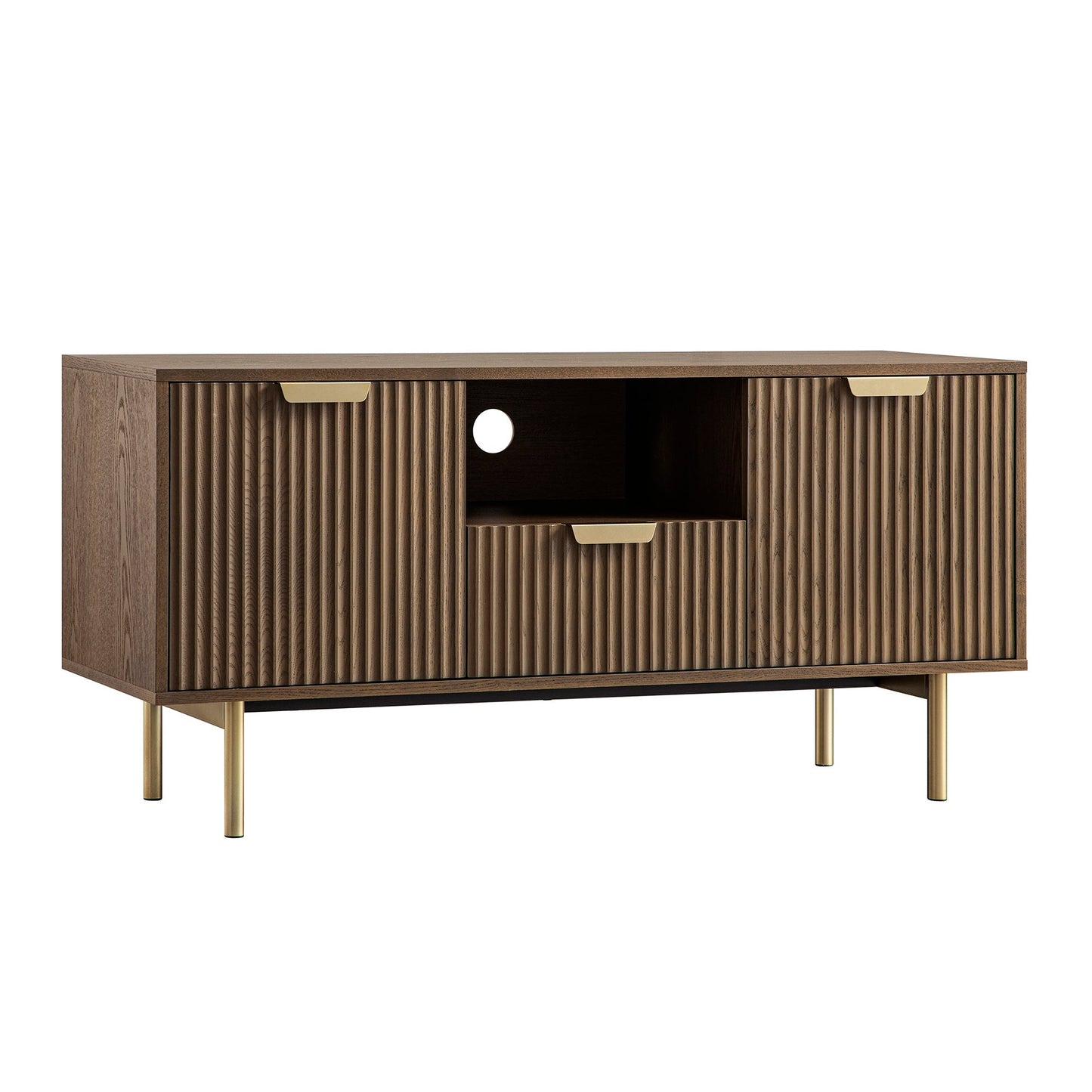 Meuble TV Richmond Ridged, frêne foncé