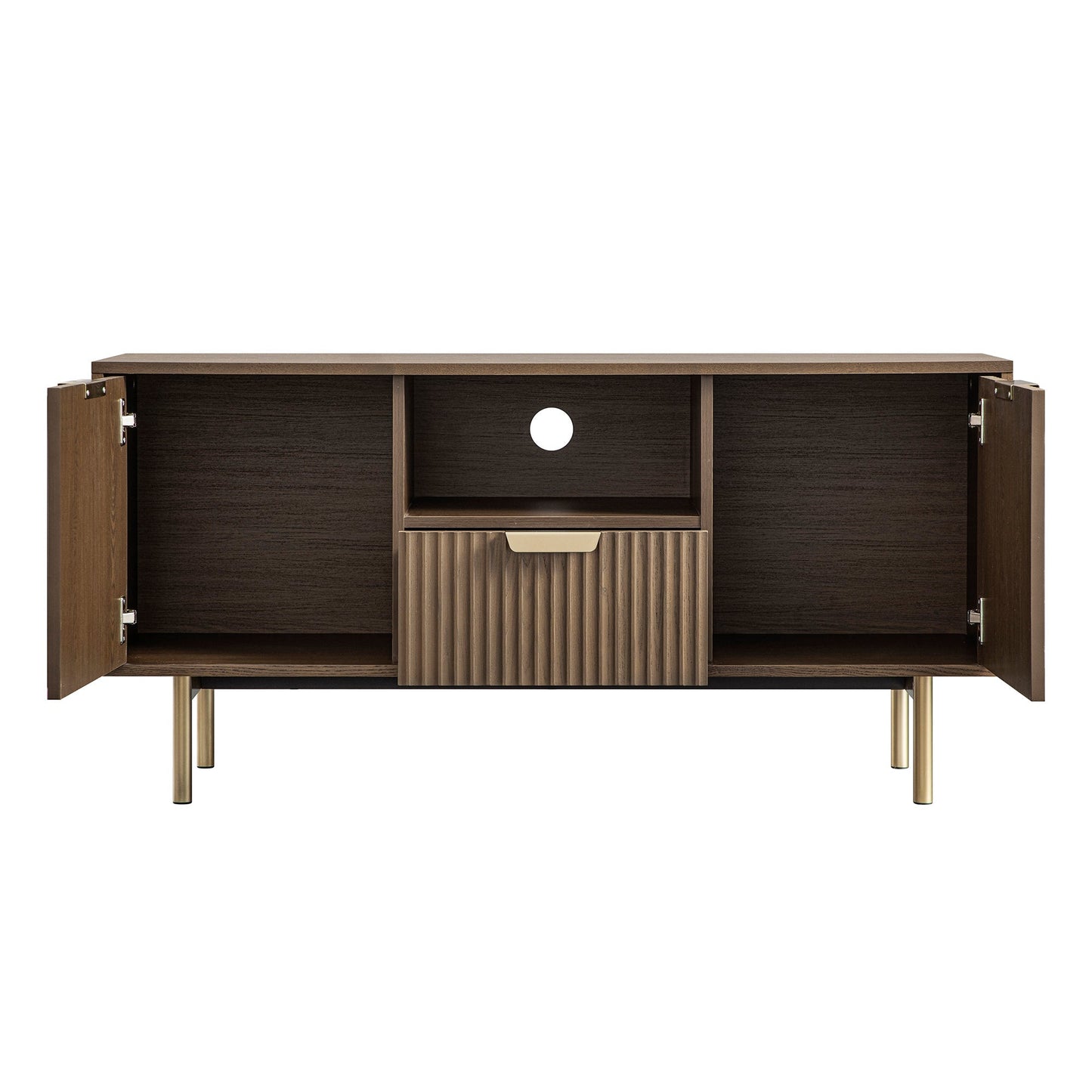 Meuble TV Richmond Ridged, frêne foncé