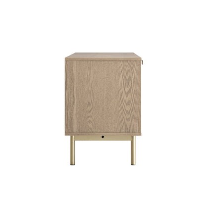 Meuble TV Richmond Ridged, frêne clair