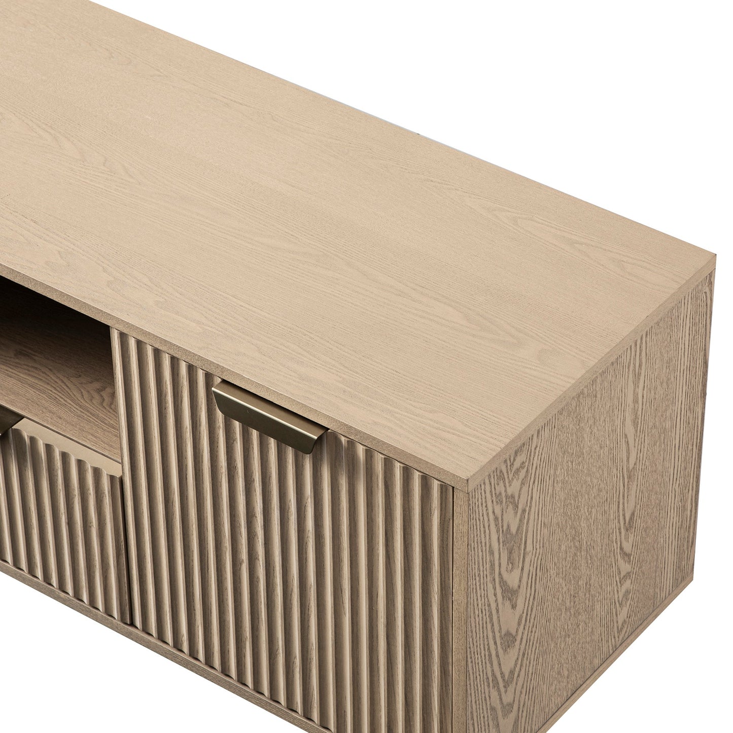 Meuble TV Richmond Ridged, frêne clair