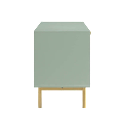 Meuble TV Richmond Ridged, vert sauge mat