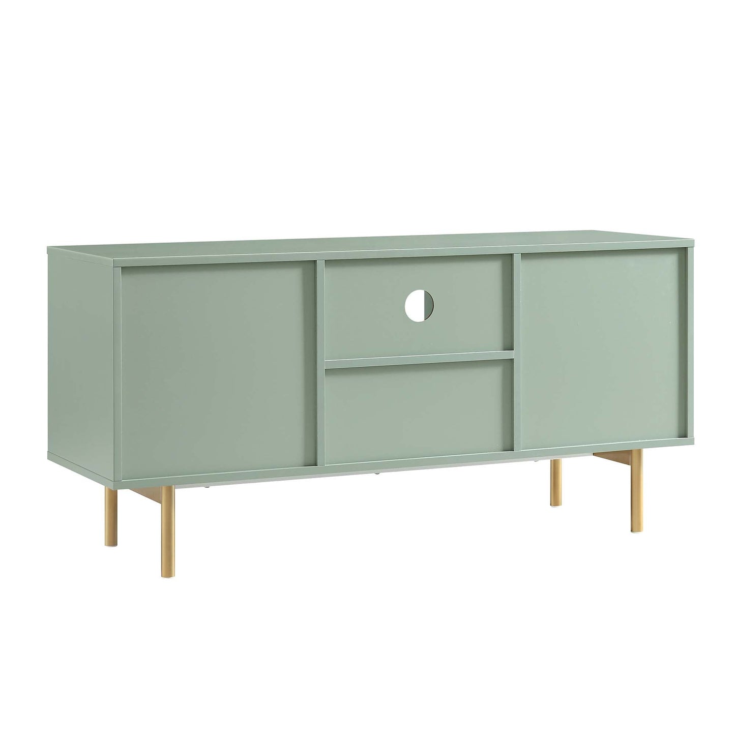 Meuble TV Richmond Ridged, vert sauge mat
