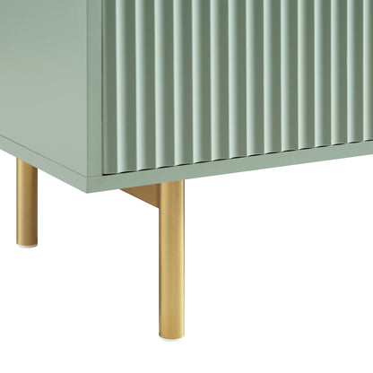 Meuble TV Richmond Ridged, vert sauge mat