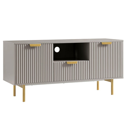 Meuble TV Richmond Ridged, taupe mat