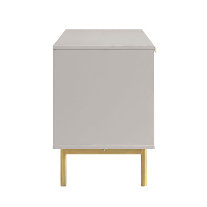 Meuble TV Richmond Ridged, taupe mat