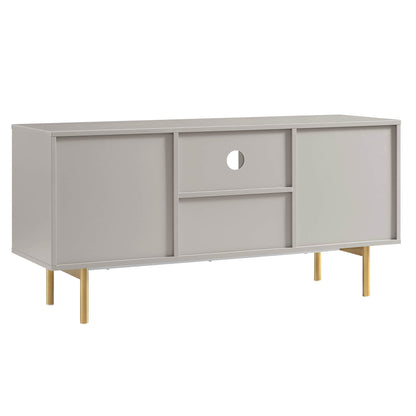 Meuble TV Richmond Ridged, taupe mat