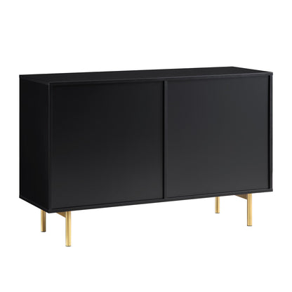 Commode large Richmond Ridged à 6 tiroirs, noir mat