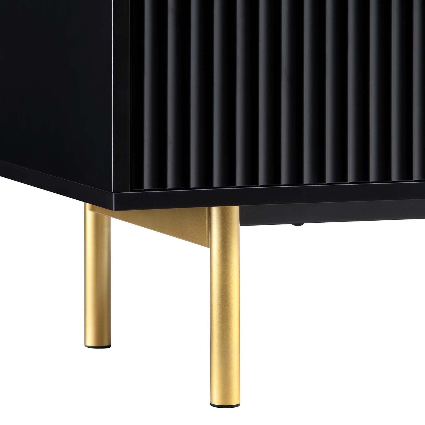Commode large Richmond Ridged à 6 tiroirs, noir mat
