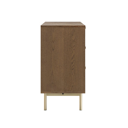 Commode large Richmond Ridged à 6 tiroirs, frêne foncé