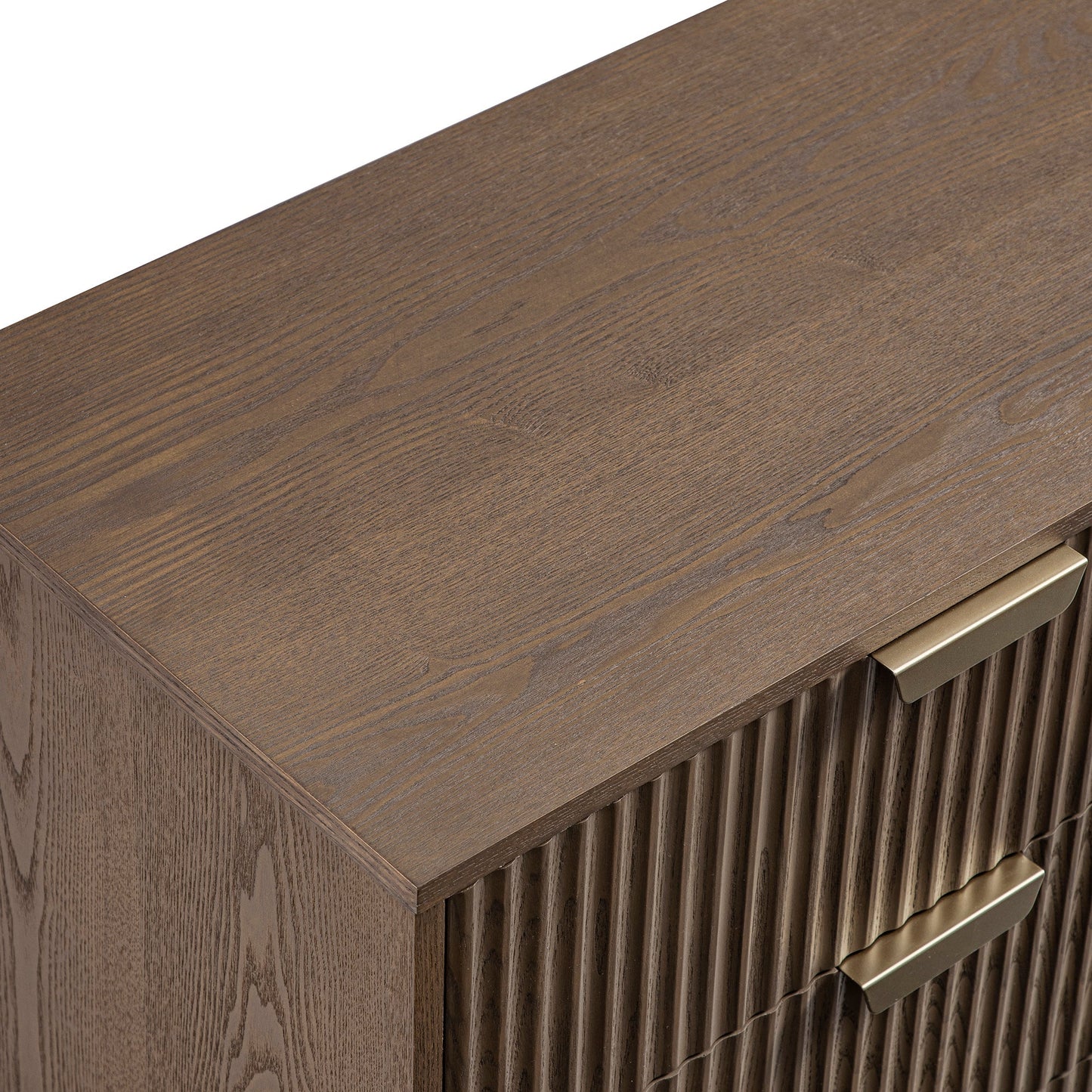 Commode large Richmond Ridged à 6 tiroirs, frêne foncé