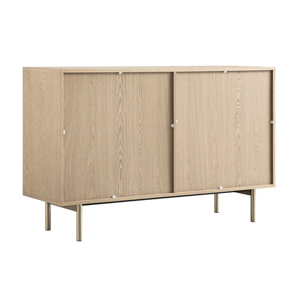 Commode large Richmond striée à 6 tiroirs, frêne clair
