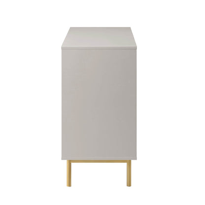 Commode large Richmond Ridged à 6 tiroirs, taupe mat