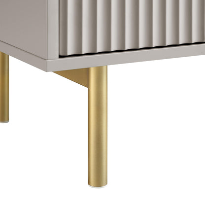 Commode large Richmond Ridged à 6 tiroirs, taupe mat