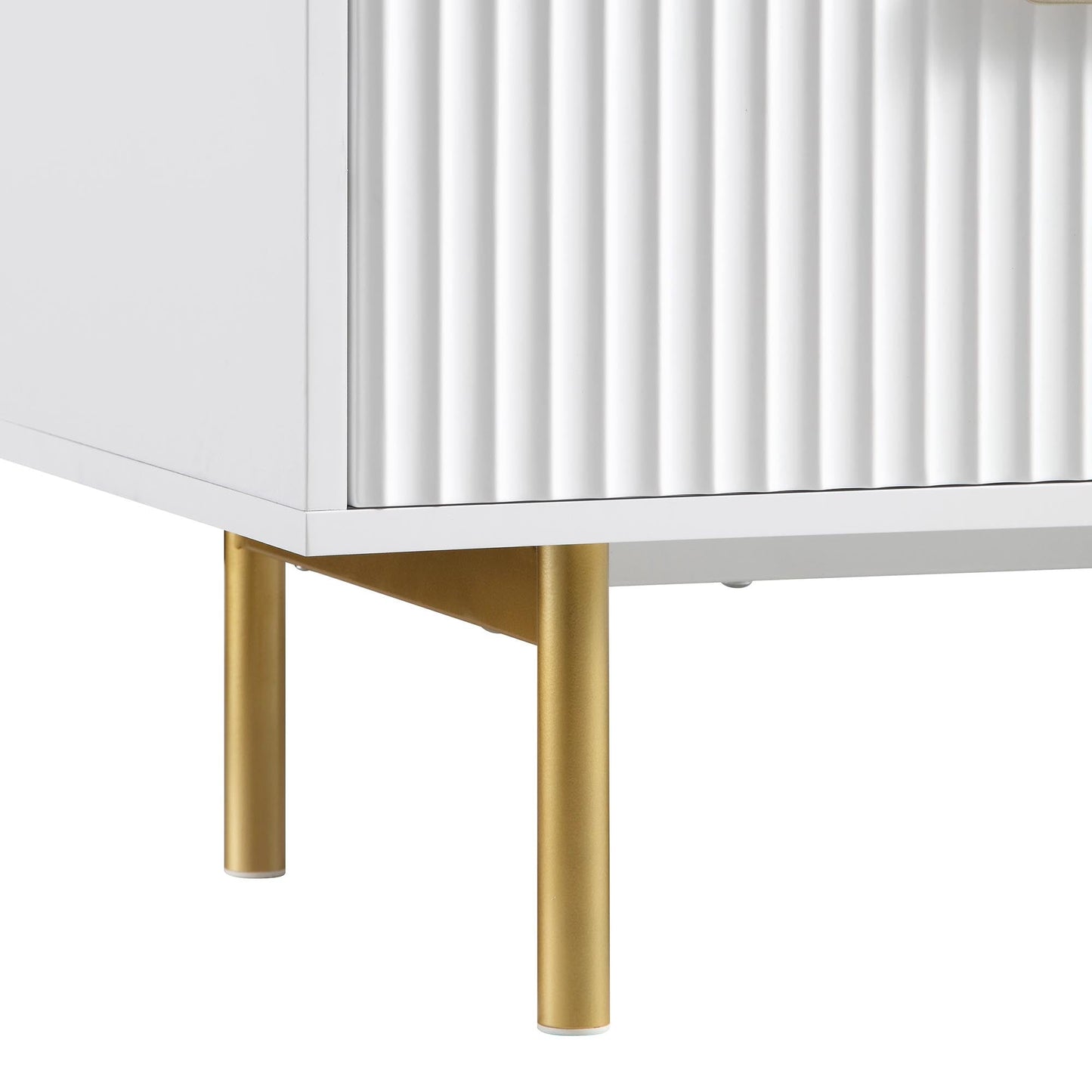Commode large Richmond Ridged à 6 tiroirs, blanc mat