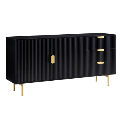 Buffet Richmond Ridged, grand format, noir mat