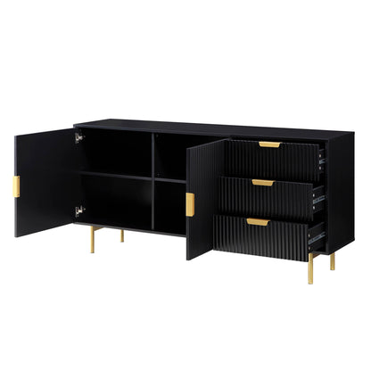 Buffet Richmond Ridged, grand format, noir mat