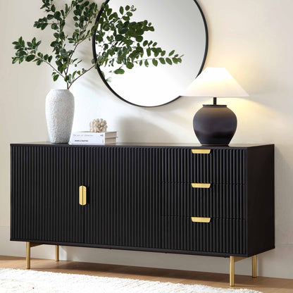 Buffet Richmond Ridged, grand format, noir mat