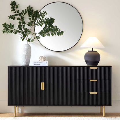 Buffet Richmond Ridged, grand format, noir mat