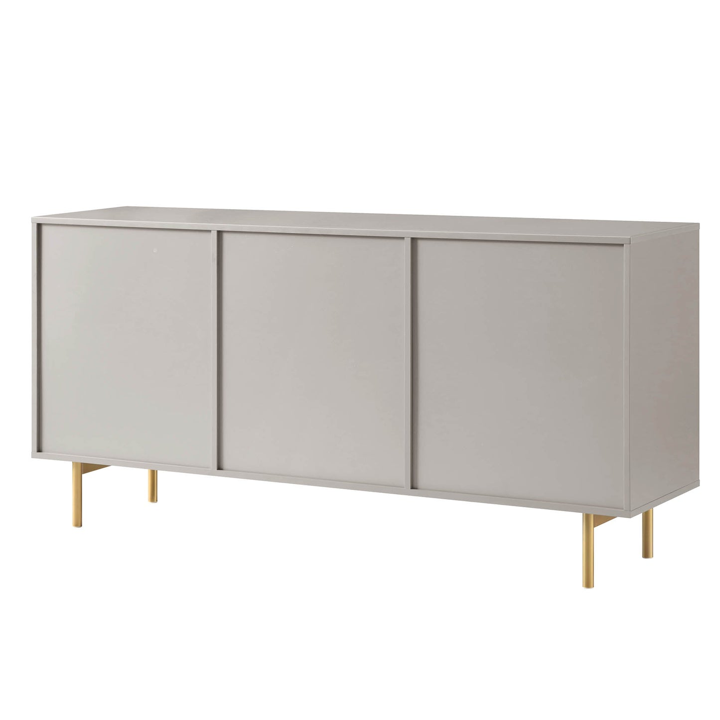 Grand buffet strié Richmond, taupe mat