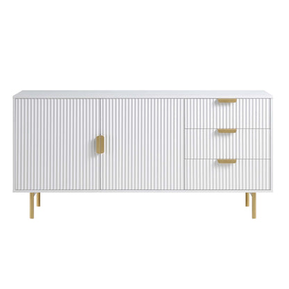 Buffet Richmond Ridged, grand format, blanc mat