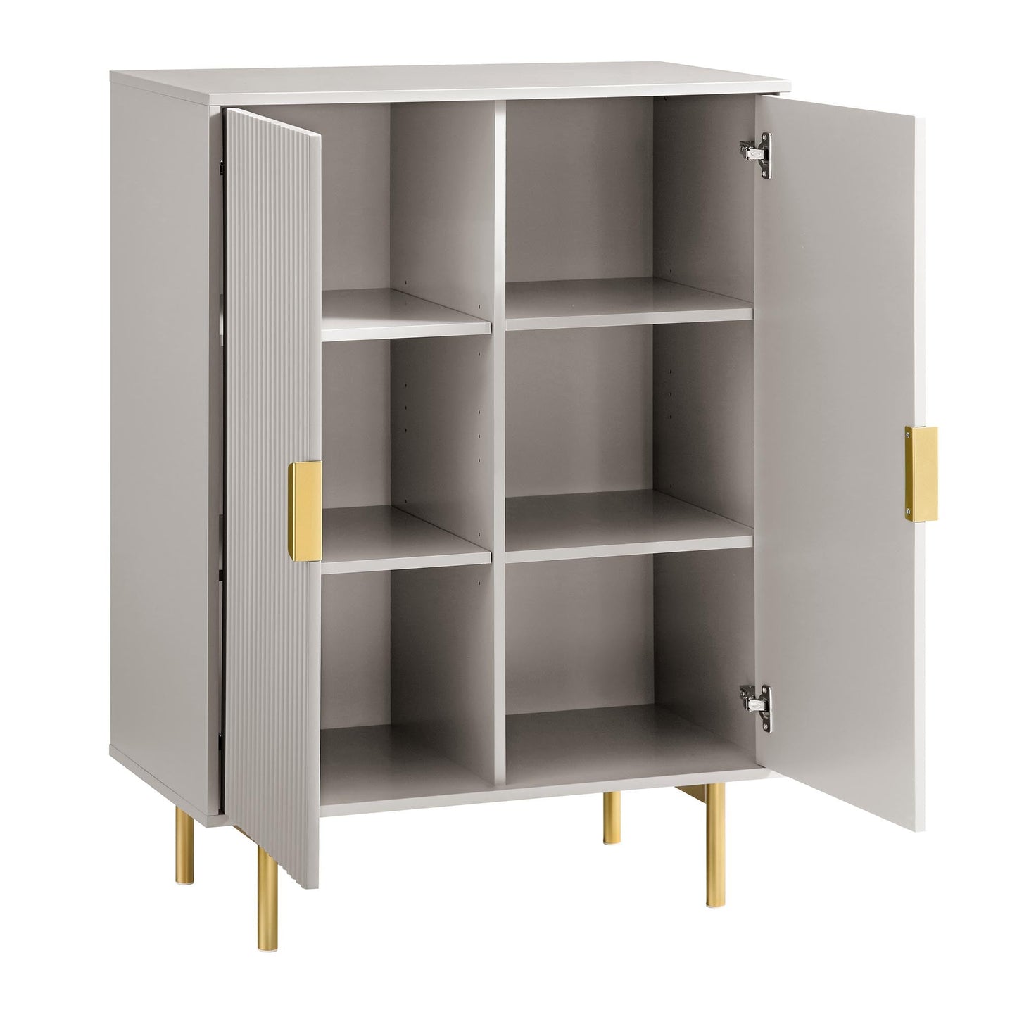 Meuble de rangement Richmond Ridged Highboard, taupe mat