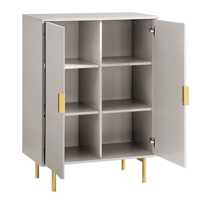 Meuble de rangement Richmond Ridged Highboard, taupe mat
