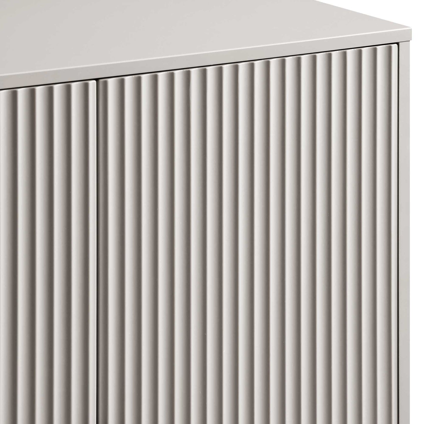 Meuble de rangement Richmond Ridged Highboard, taupe mat